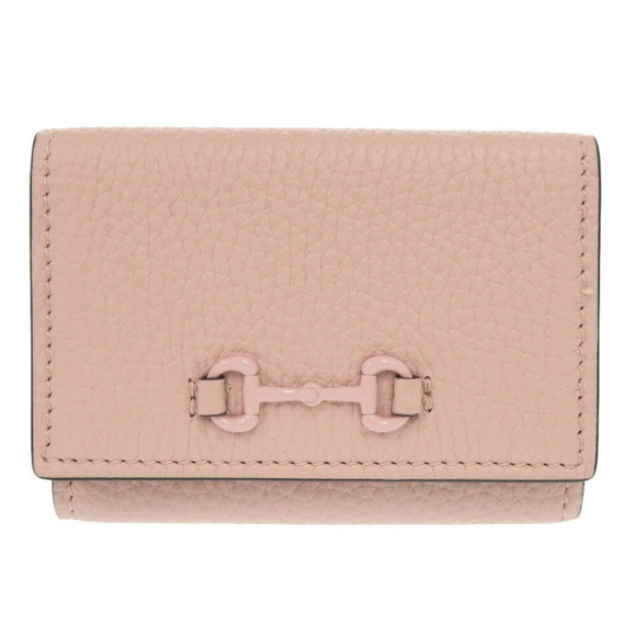 GUCCI Pink Leather Horsebit Wallet - Picture 1 of 11